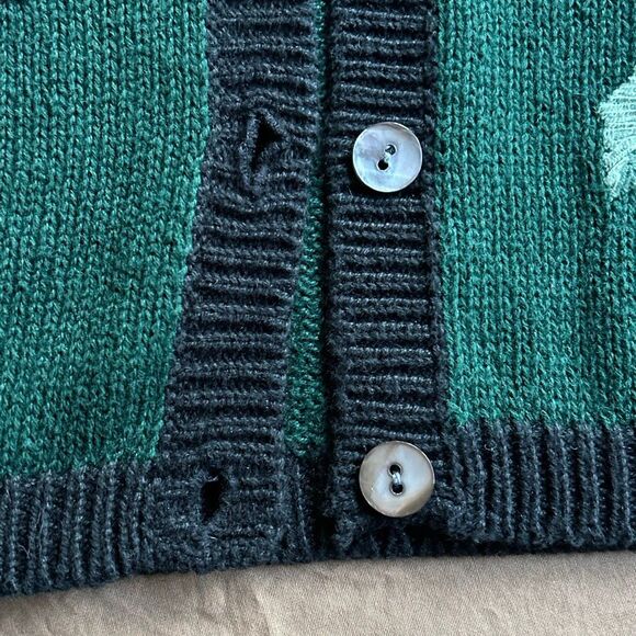 Crazy Horse Liz Claiborne Christmas Vest Medium Green with red accents - Picture 4 of 9